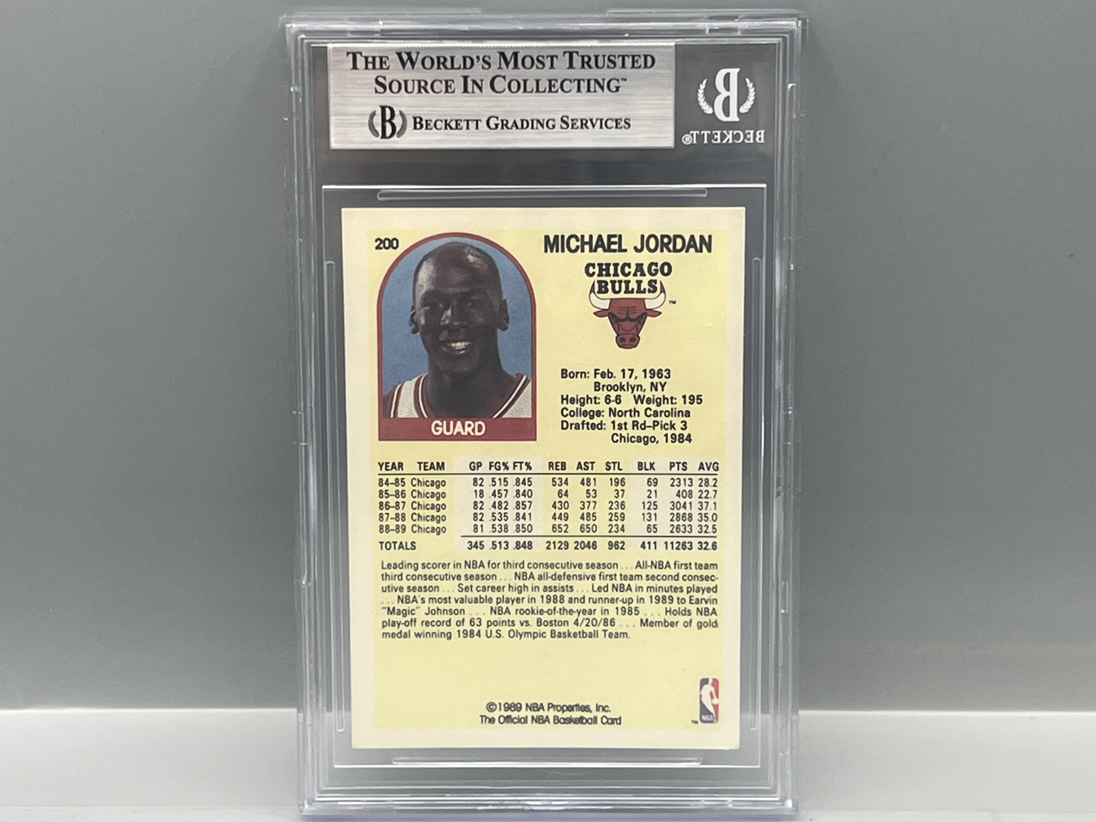 1989 Hoops Michael Jordan #200 BGS NM+ 7.5