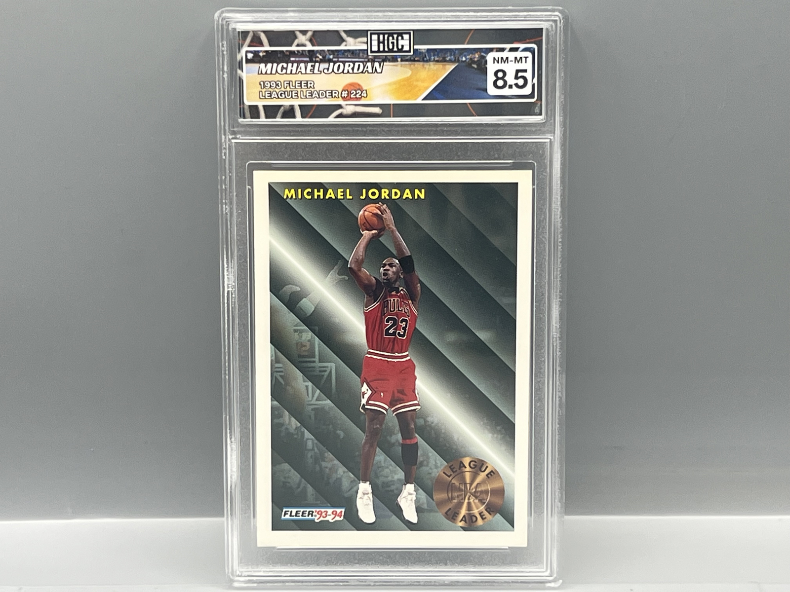 1993 Fleer Michael Jordan League Leaders #224 - Slabbed By HGC Grading