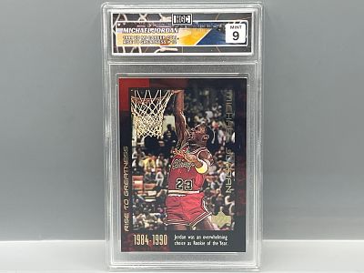 1999 Upper Deck MJ Career Collection Michael Jordan Rise To Greatness #12 - Slabbed By HGC Grading
