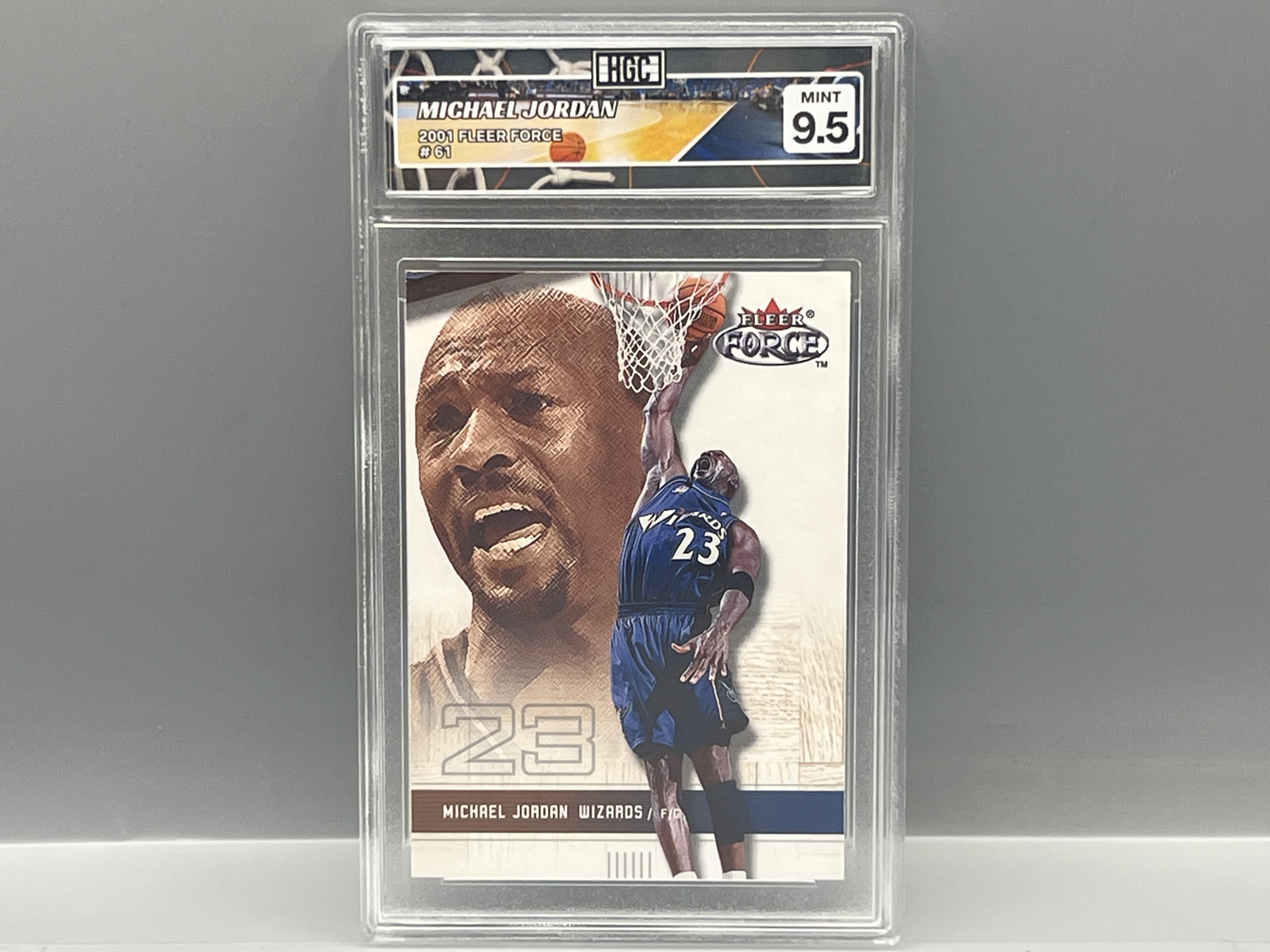2001 Fleer Force Michael Jordan #61 - Slabbed By HGC Grading