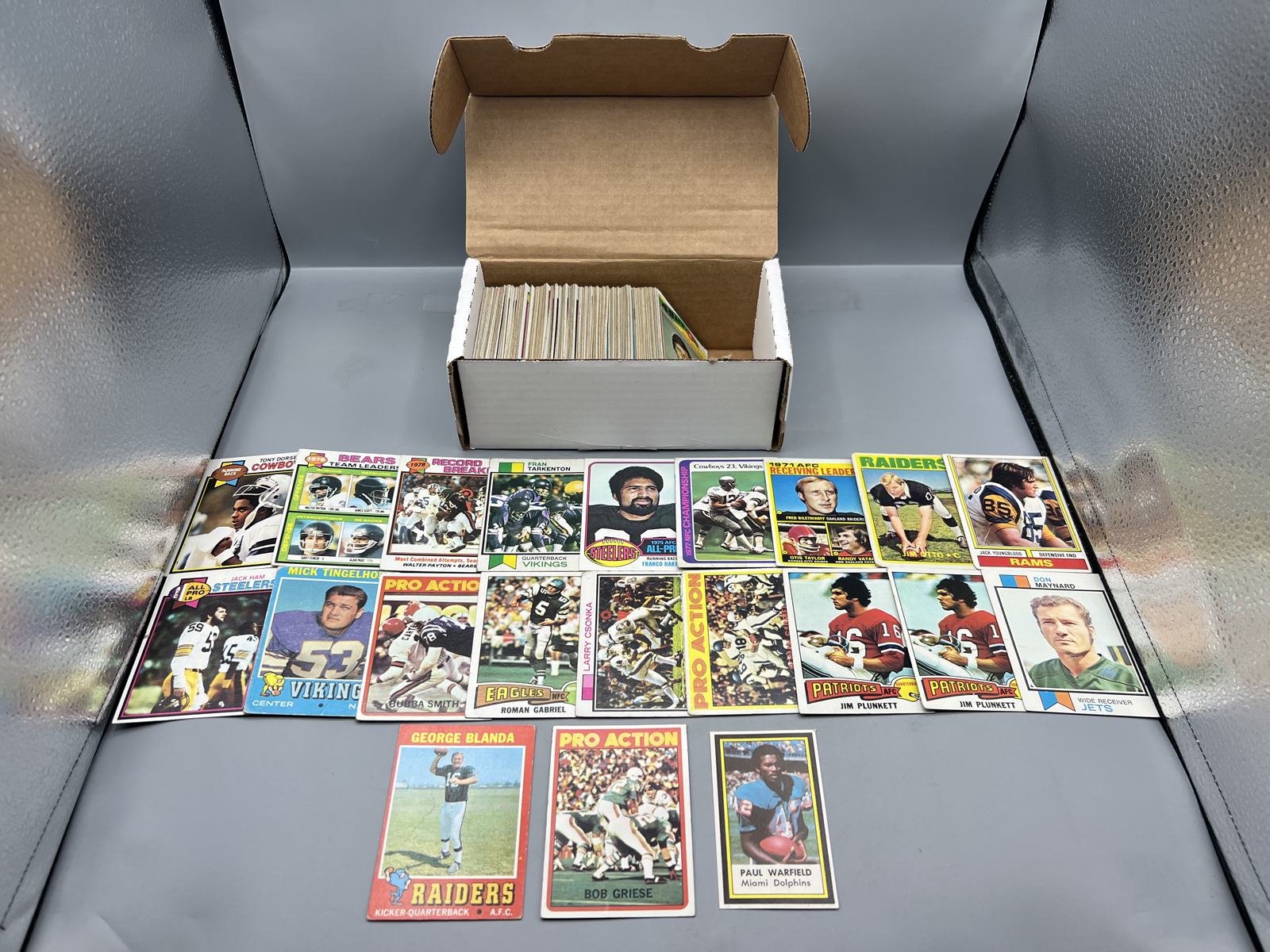 Large Box of Assorted 1970s Football Cards W/ Some Stars - Varying Conditions