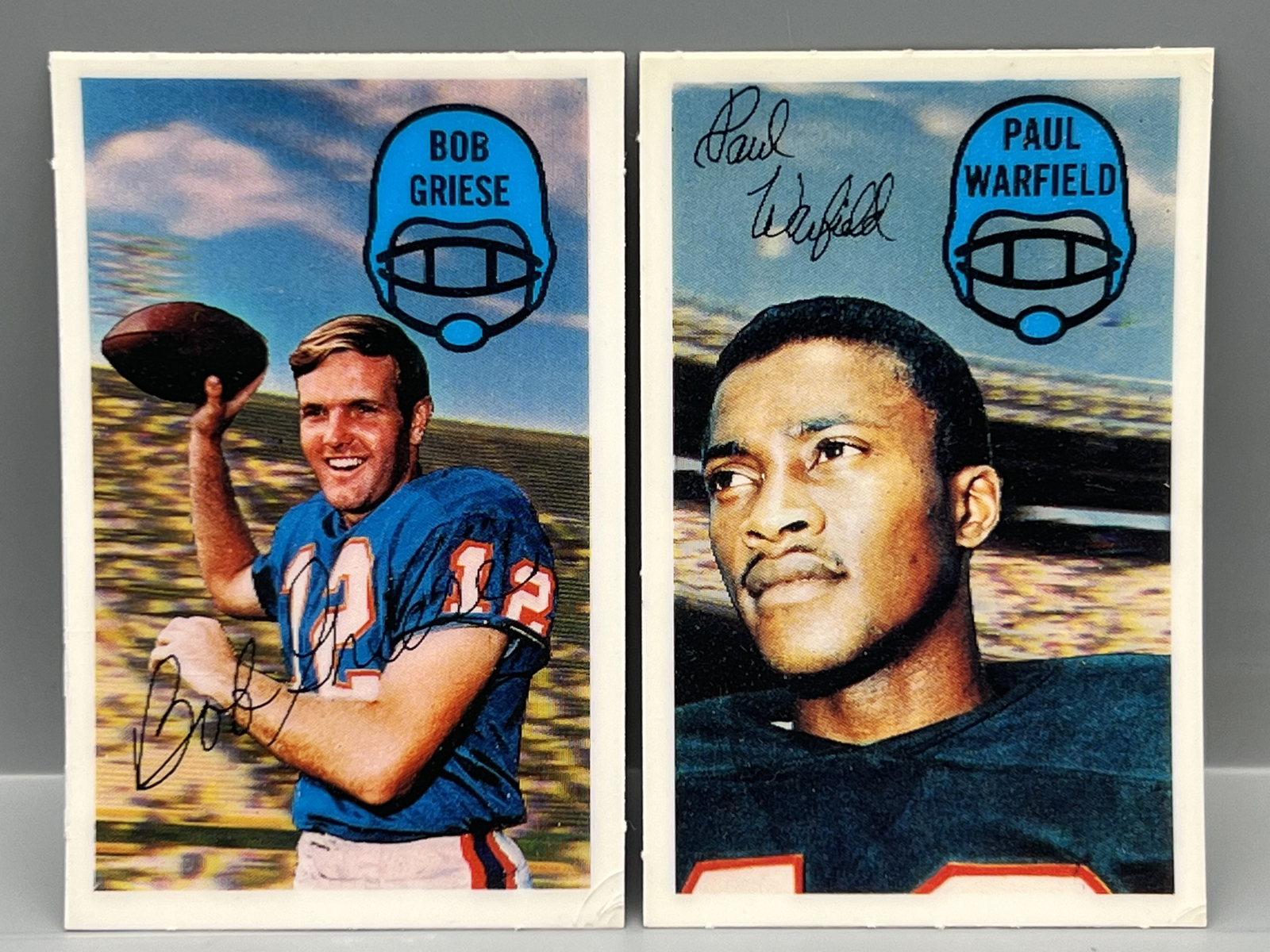 1970 Kellogg's 3-D Superstars Bob Griese #17 & Paul Warfield #21