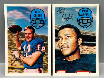 1970 Kellogg's 3-D Superstars Bob Griese #17 & Paul Warfield #21