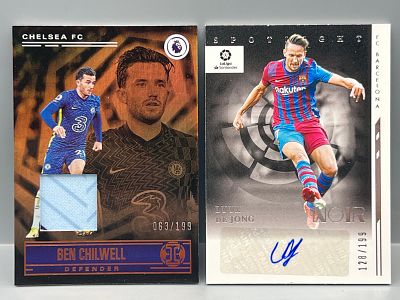 2021-22 Panini Chronicles Illusions Premier League Ben Chilwell Relic #/199 & 2021-22 Panini 