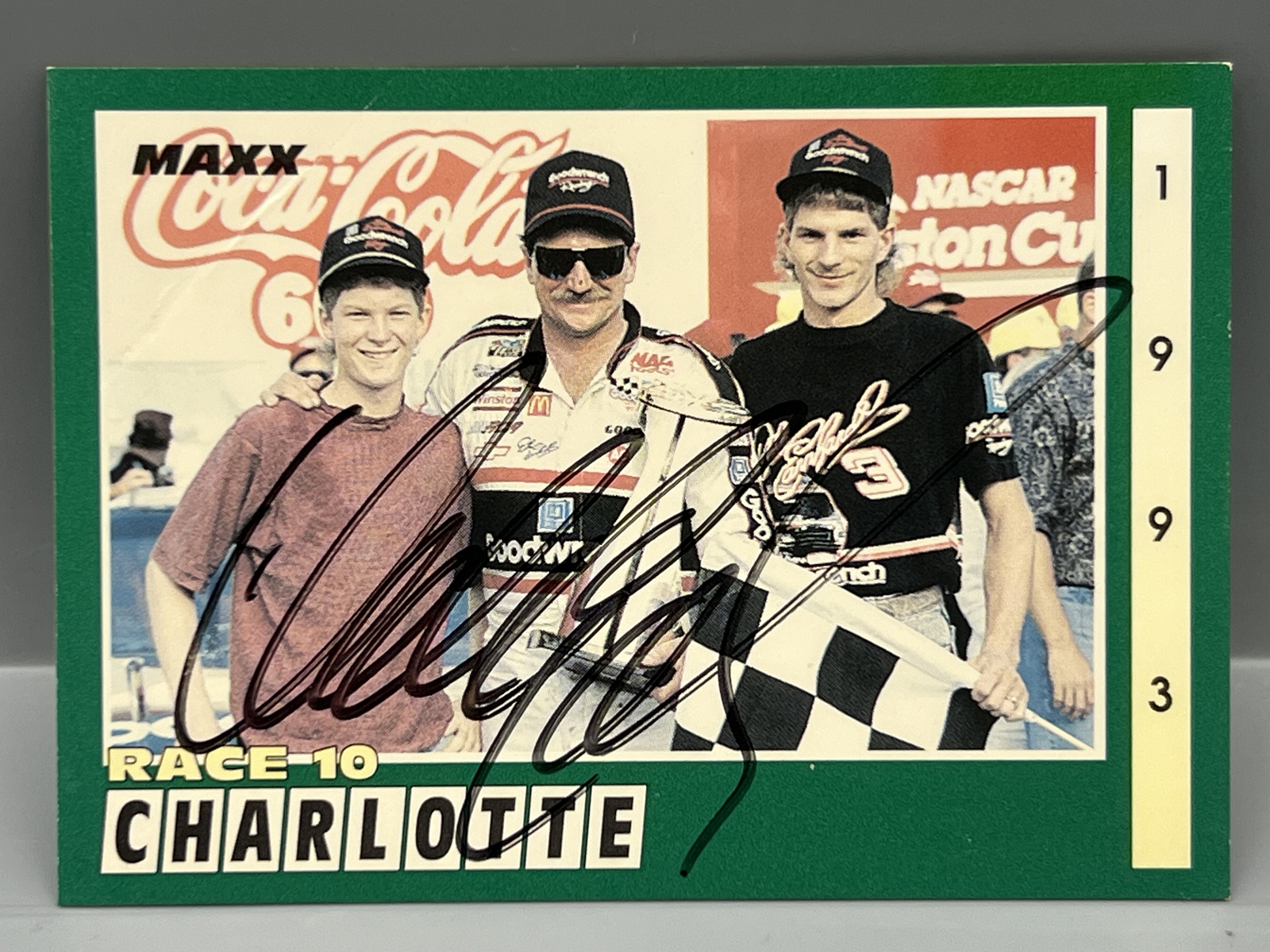 1993 Maxx Racing Dale Earnhardt In Person Auto - Includes a COA from a company unfamiliar to the seller. Authentication has not been indepen