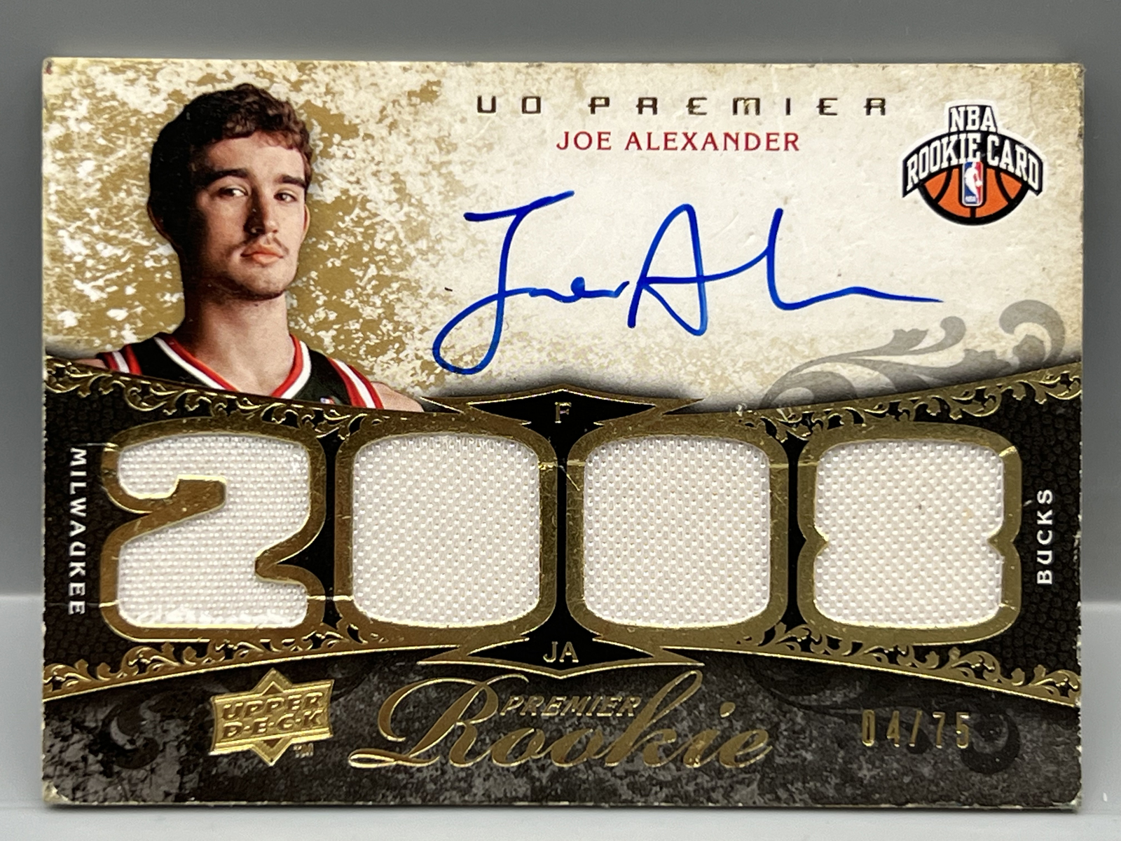 2008-09 Upper Deck Premier Joe Alexander Rookie Patch Auto #/75