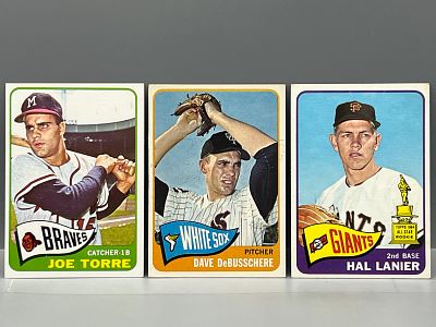 1965 Topps Joe Torre #200, Dave Debusschere #297, & Hal Lanier #118