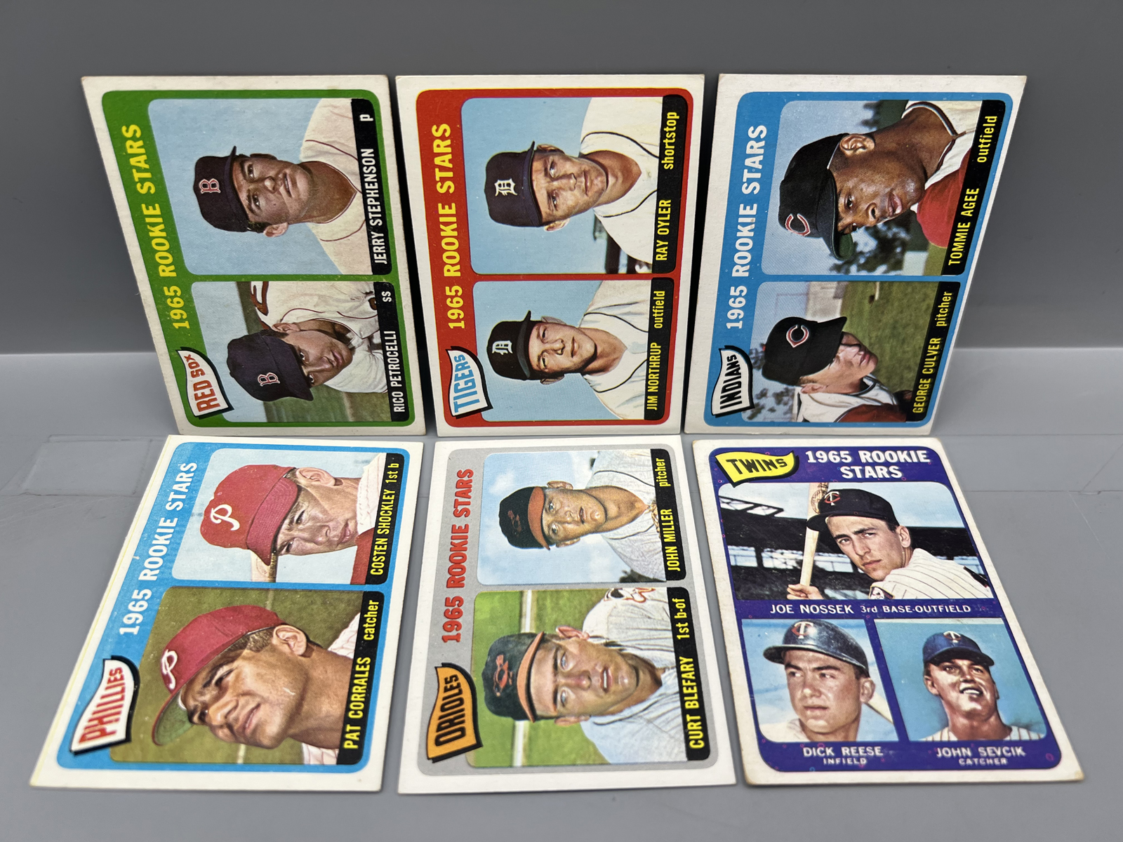 (6) 1965 Topps Baseball Rookie Cards - Varying Conditions