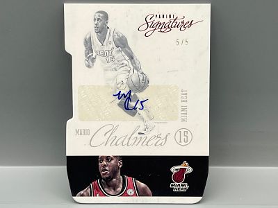 2012-13 Panini Signatures Mario Chalmers Red Die Cut Auto #5/5