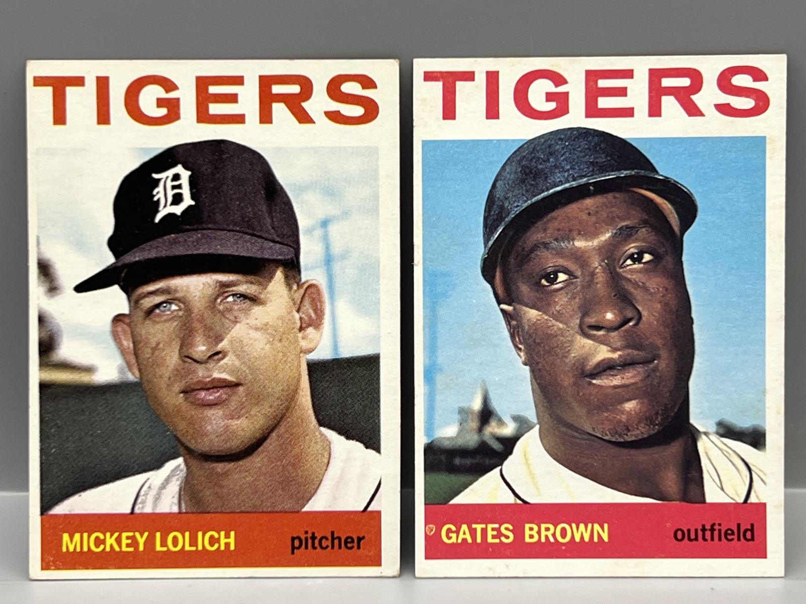 1964 Topps Mickey Lolich RC #128 & Gates Brown RC #471
