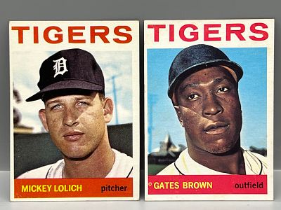 1964 Topps Mickey Lolich RC #128 & Gates Brown RC #471
