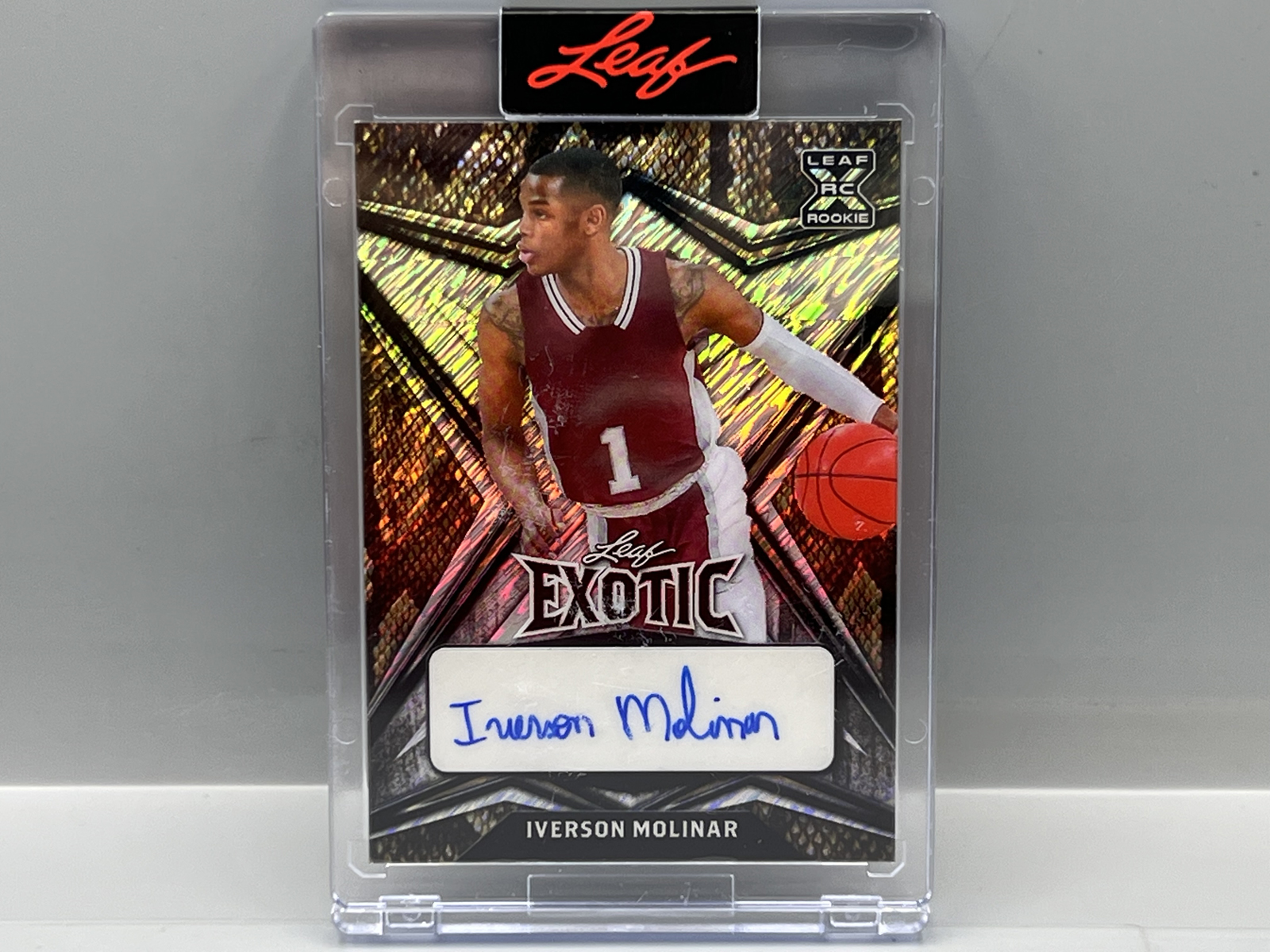 2022 Leaf Exotic Iverson Molinar RC Auto #/9 - Sealed From Leaf