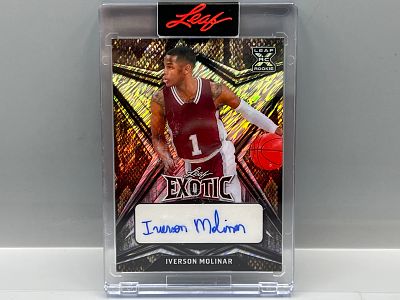 2022 Leaf Exotic Iverson Molinar RC Auto #/9 - Sealed From Leaf