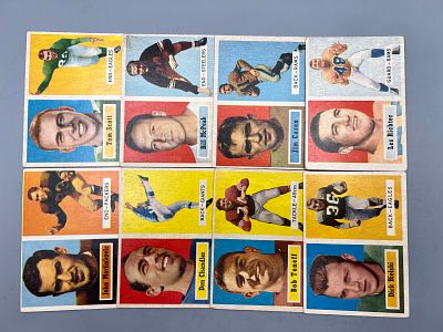 (8) 1957 Topps Football Cards - Varying Conditions