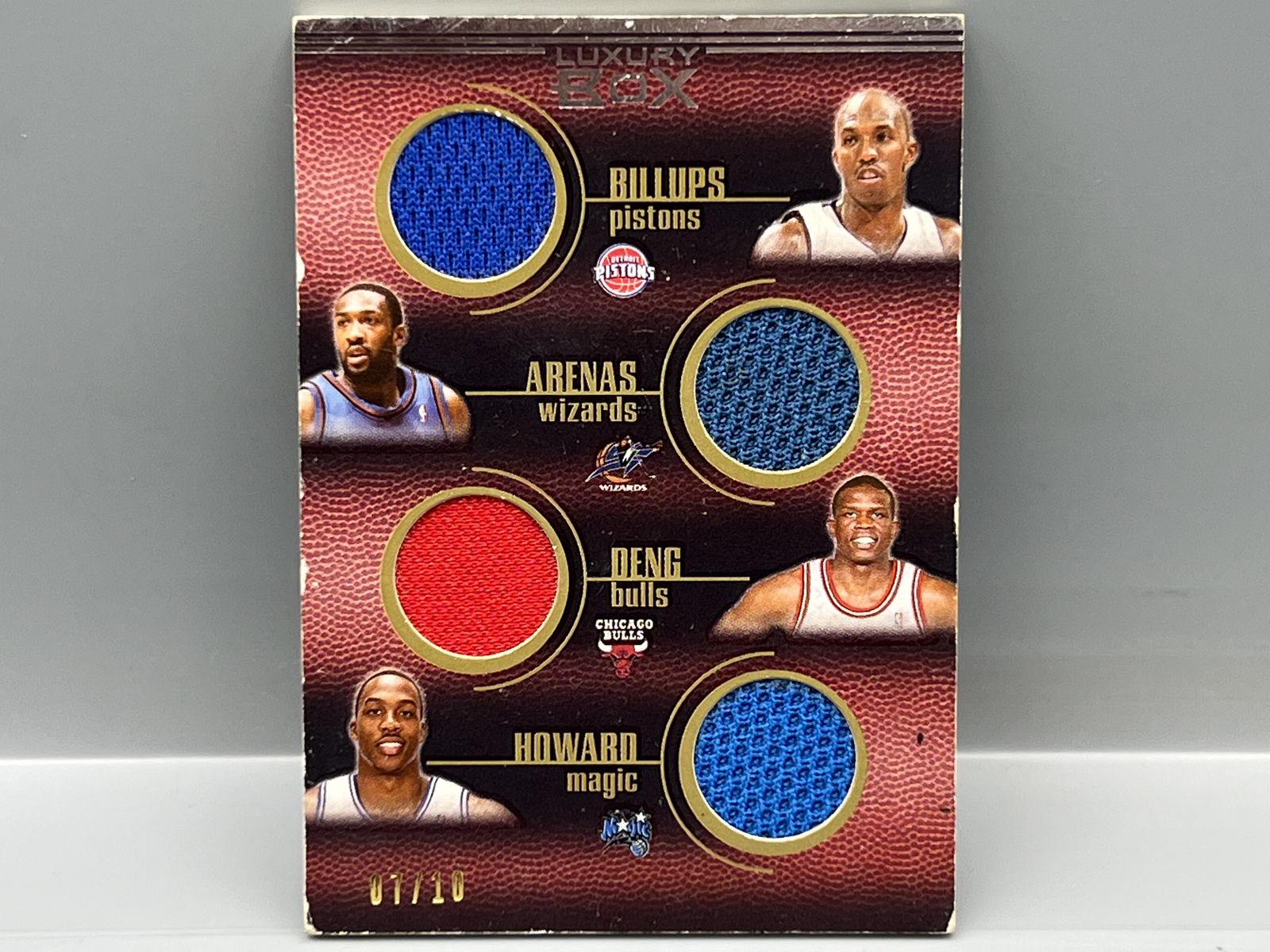 2009 Topps Luxury Box Billups/Arenas/Deng/Howard/Curry/Smith/Felton/Jefferson 8 Piece Double Sided Relic #/10