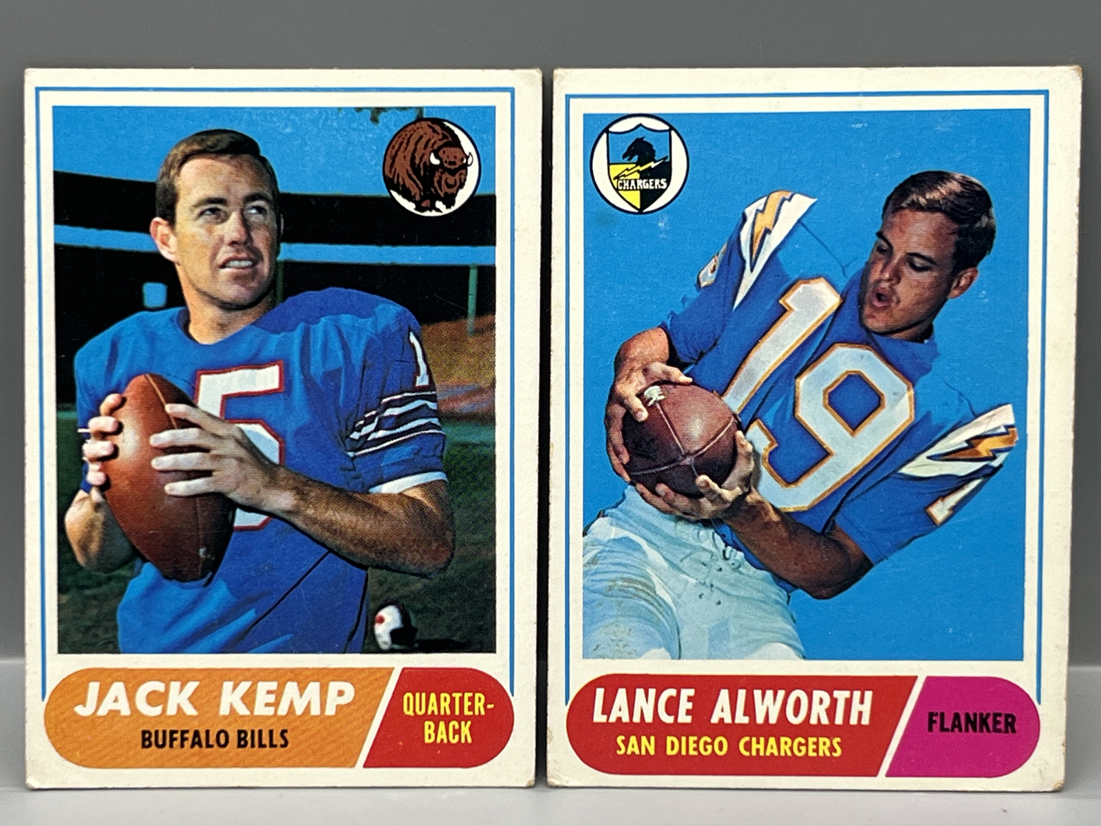 1968 Topps Jack Kemp #149 & Lance Alworth #193