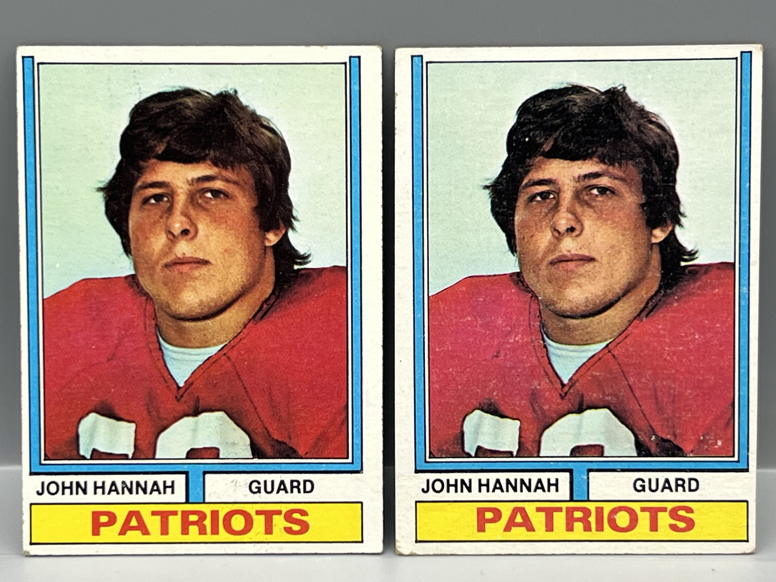 (2) 1974 Topps John Hannah RCs #383