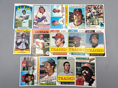 (14) 1970s Topps Baseball Cards W/ Many Stars - Varying Conditions