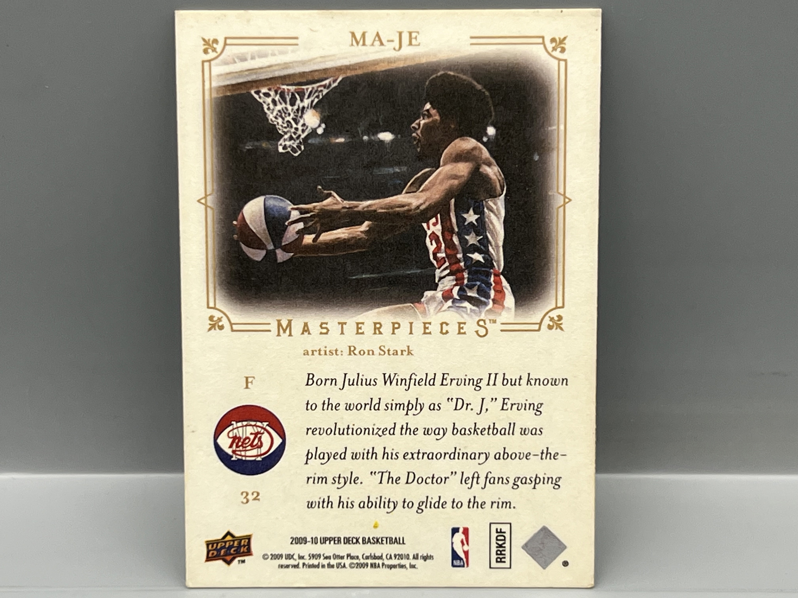 2009-10 Upper Deck Julius Erving Masterpieces #MA-JE