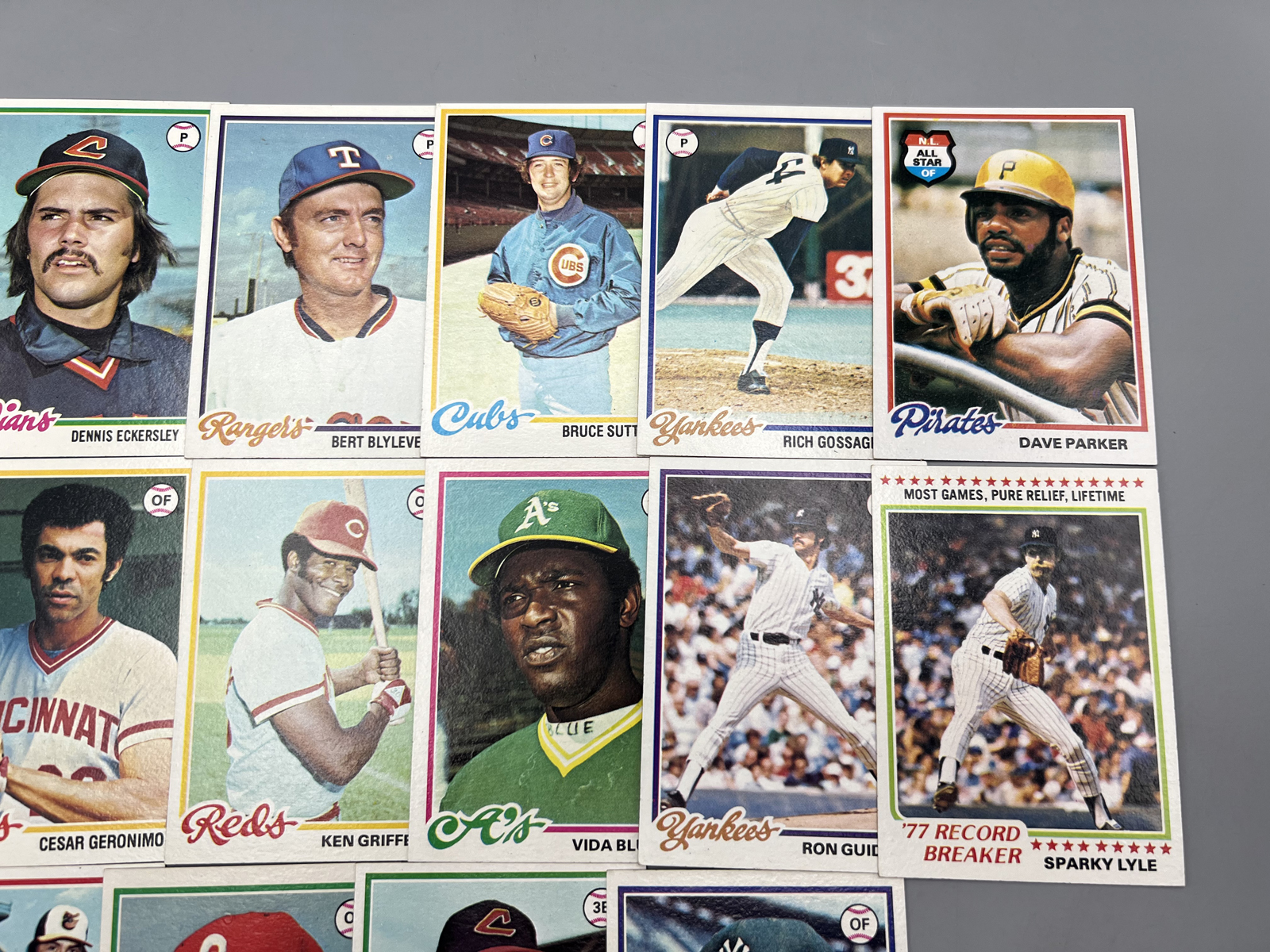 (16) 1978 Topps Baseball Star Player Cards - Varying Conditions - Jack Morris RC, Lou Brock, Dave Parker