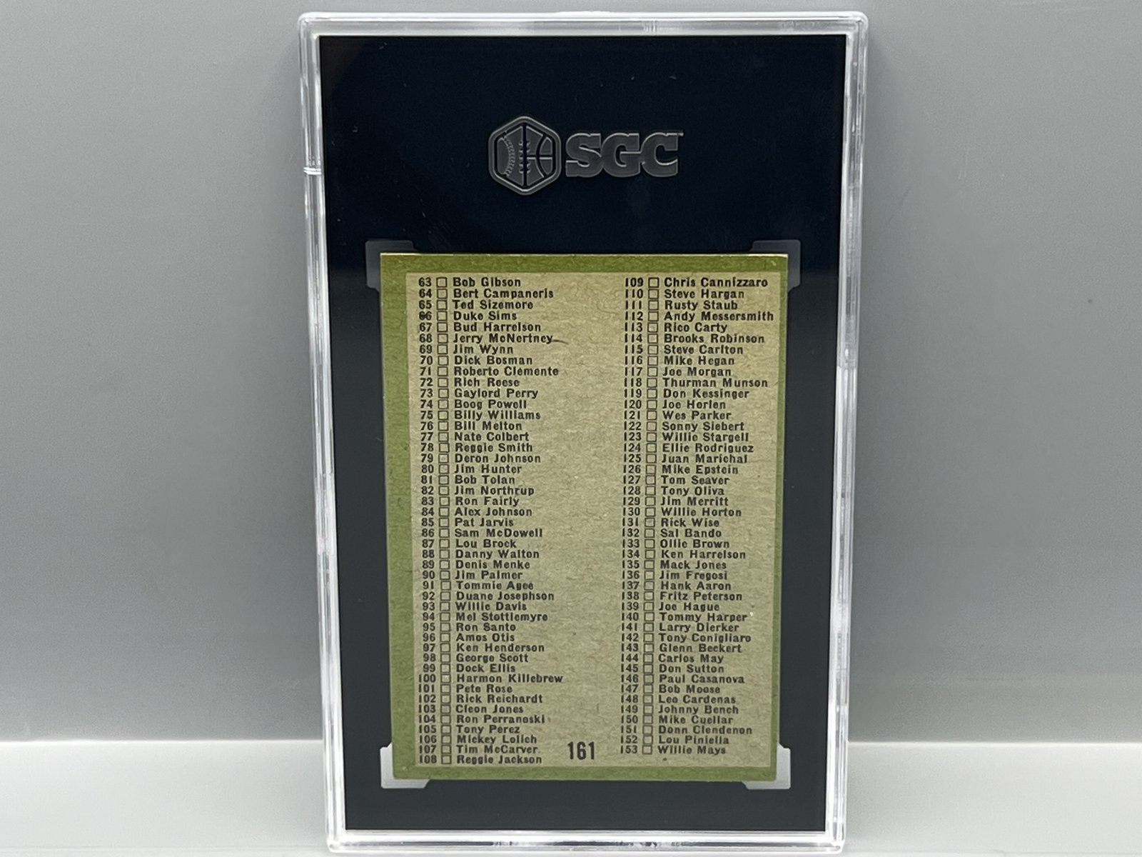 1971 Topps Baseball Coins Checklist #161 SGC VG-EX 4