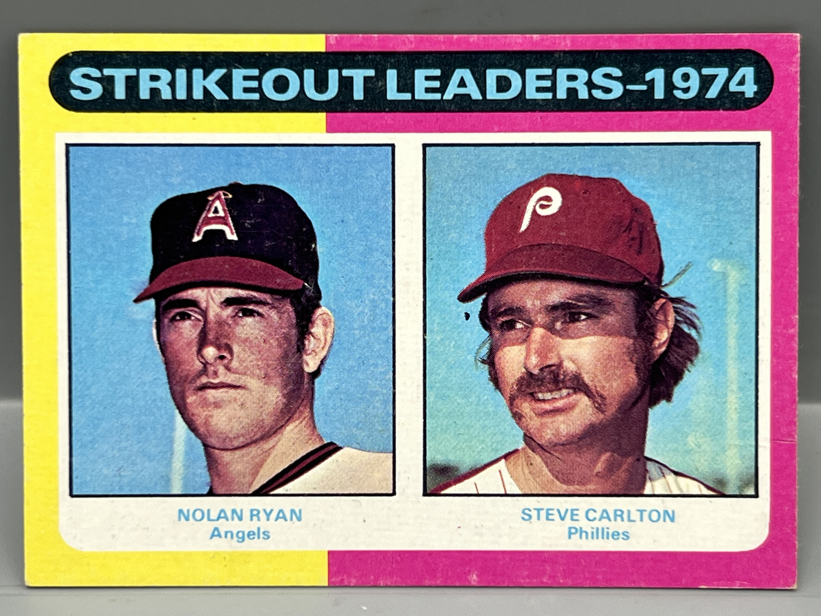 1975 Topps Mini Nolan Ryan/Steve Carlton Strikeout Leaders #312