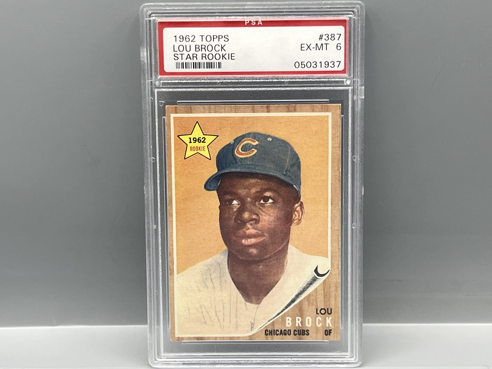 1962 Topps Lou Brock RC #387 PSA EX-MT 6
