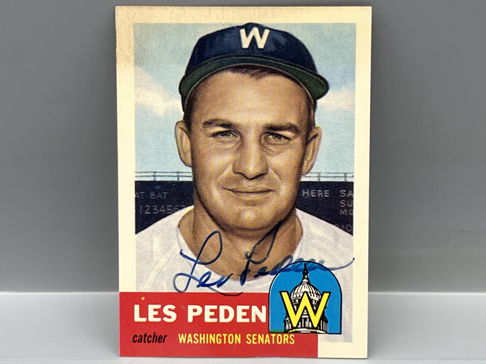 1991 Topps Baseball 1953 Archives Les Peden Auto #256 - No COA - Authentication has not been independently verified by a recognized third-pa
