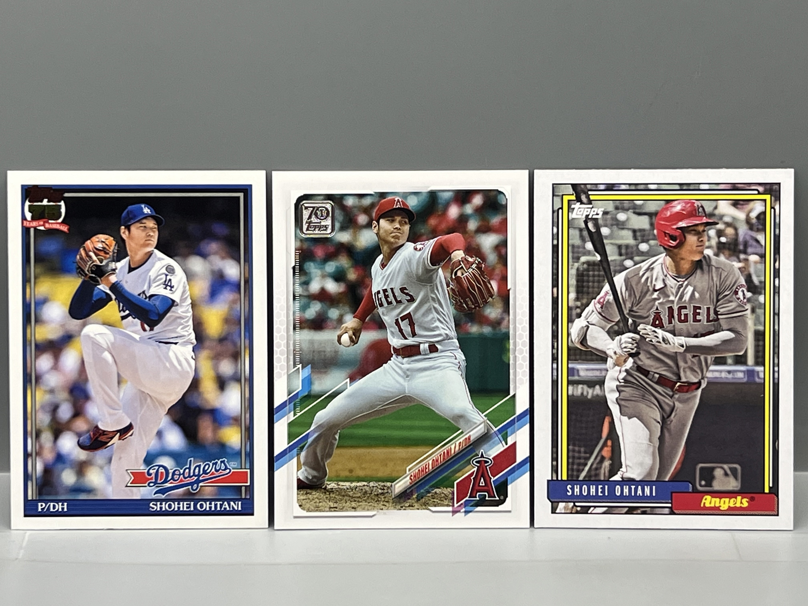 (3) Shohei Ohtani Baseball Cards