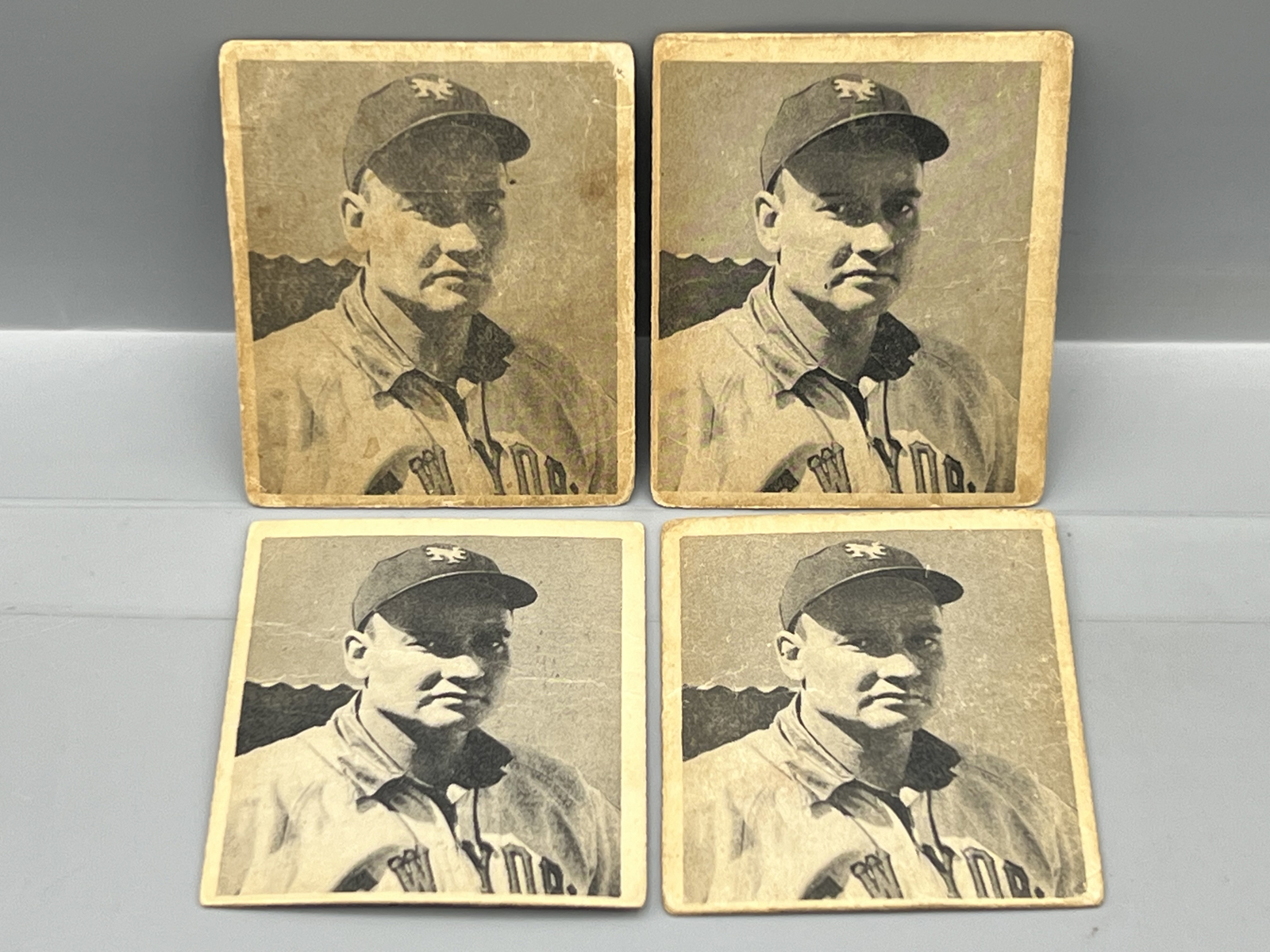 (4) 1948 Bowman Walker Cooper RCs #9 - Lower grade condition