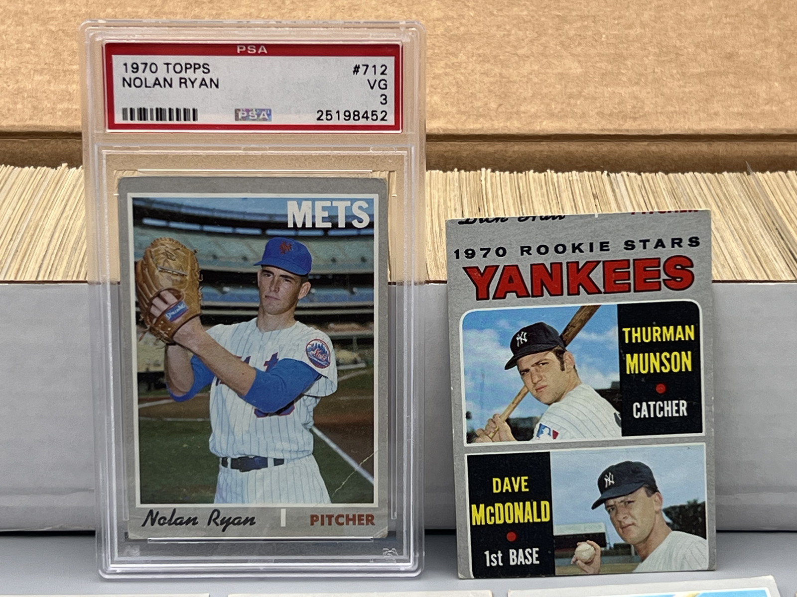 1970 Topps Baseball Complete Set W/ Thurman Munson RC - Nolan Ryan is a PSA 3 - Appears Mostly Lower To Mid Grade Condition W/ Some Exceptio