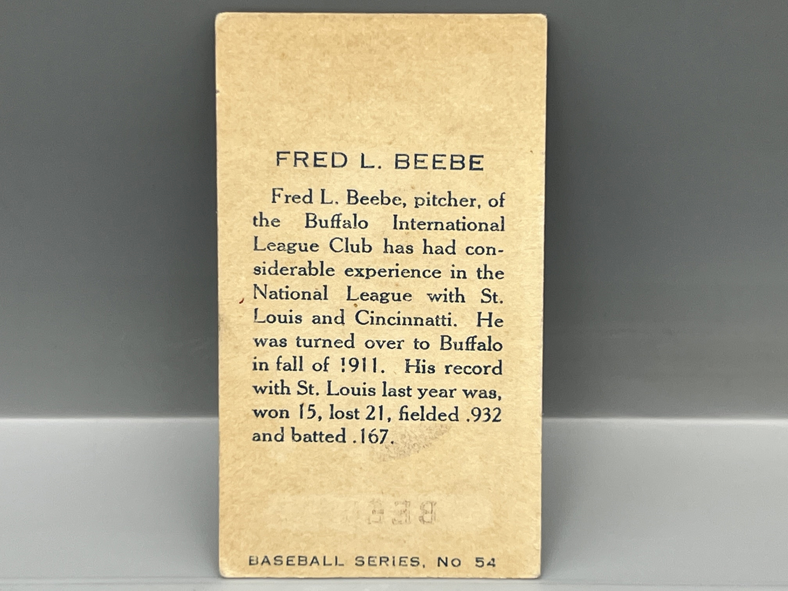 1912 C46 Imperial Fred Beebe #54