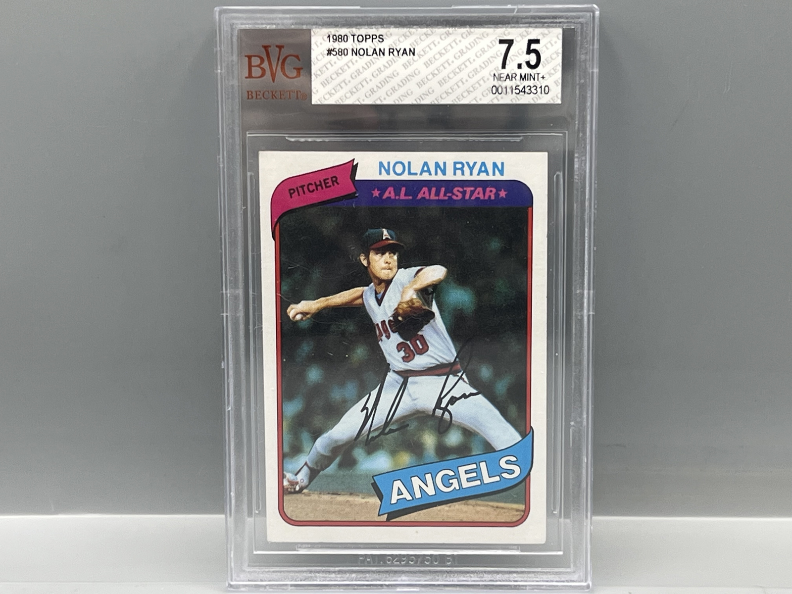 1980 Topps Nolan Ryan #580 BVG NM+ 7.5