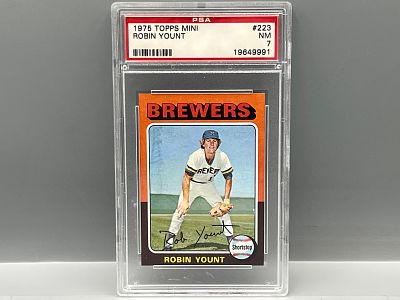 1975 Topps Mini Robin Yount RC #223 PSA NM 7