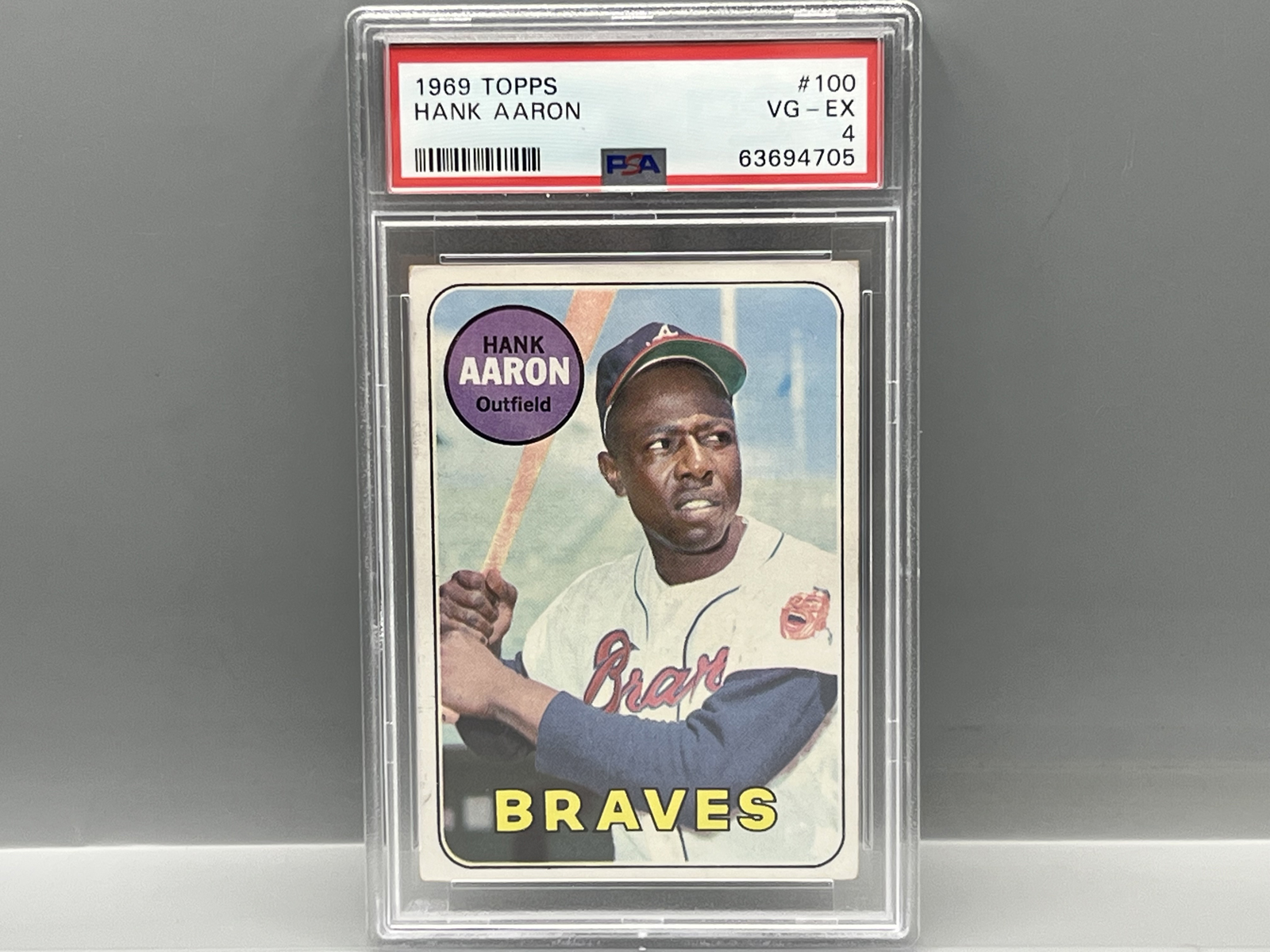 1969 Topps Hank Aaron #100 PSA VG-EX 4