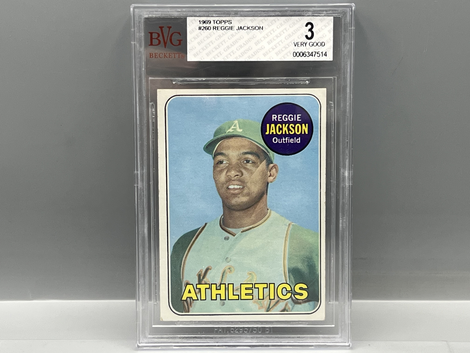 1969 Topps Reggie Jackson RC #260 BVG VG 3