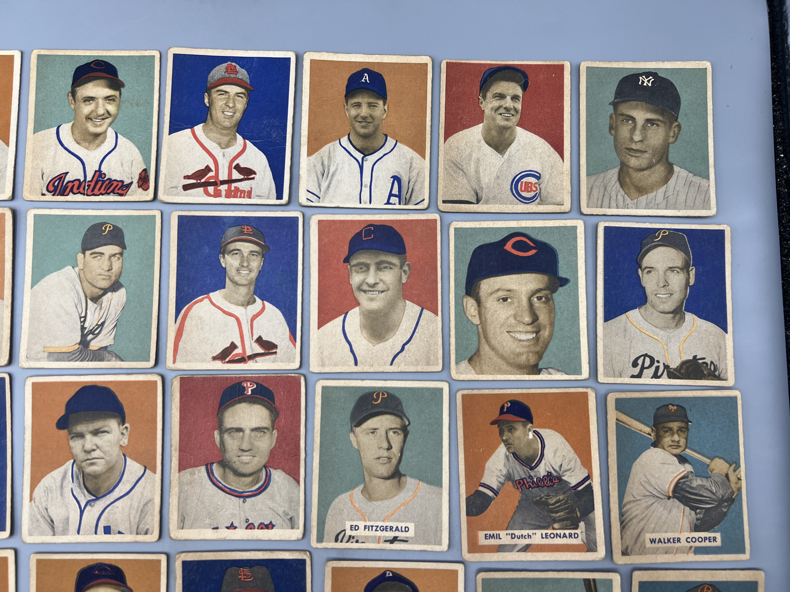 (37 Card) 1949 Bowman Baseball Partial Set W/ Many Mid Series Number Cards - Most Cards Appear To Be Lower Grade With Some Exceptions