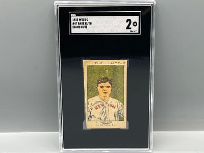 1923 W515-2 Little Wonder Babe Ruth Hand Cut Strip Card #47 SGC Good 2