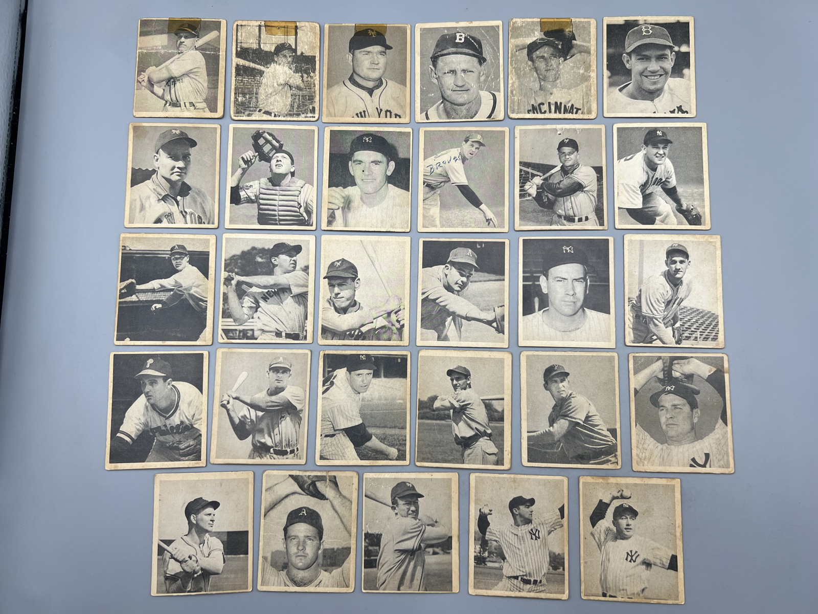 (29 Card) 1948 Bowman Baseball Partial Set W/ Enos Slaughter RC, Ralph Kiner RC, Johnny Mize RC, SPs, & More - Most Cards Appear To Be Lower