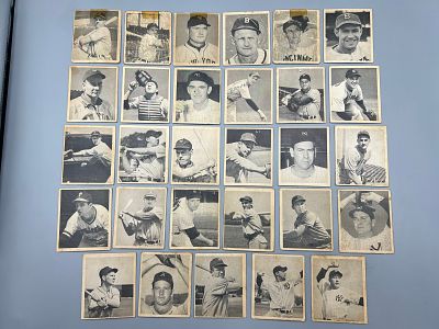 (29 Card) 1948 Bowman Baseball Partial Set W/ Enos Slaughter RC, Ralph Kiner RC, Johnny Mize RC 