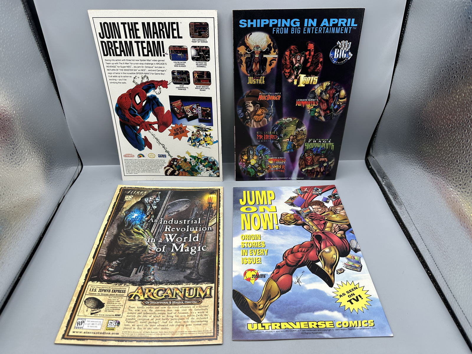 Malibu Comics, Tekno Comix, and Image Comics lot of 4 comics including Necroscope #1, I-Bots #7, Blood Legacy #2, and The Solution #5 (1992-