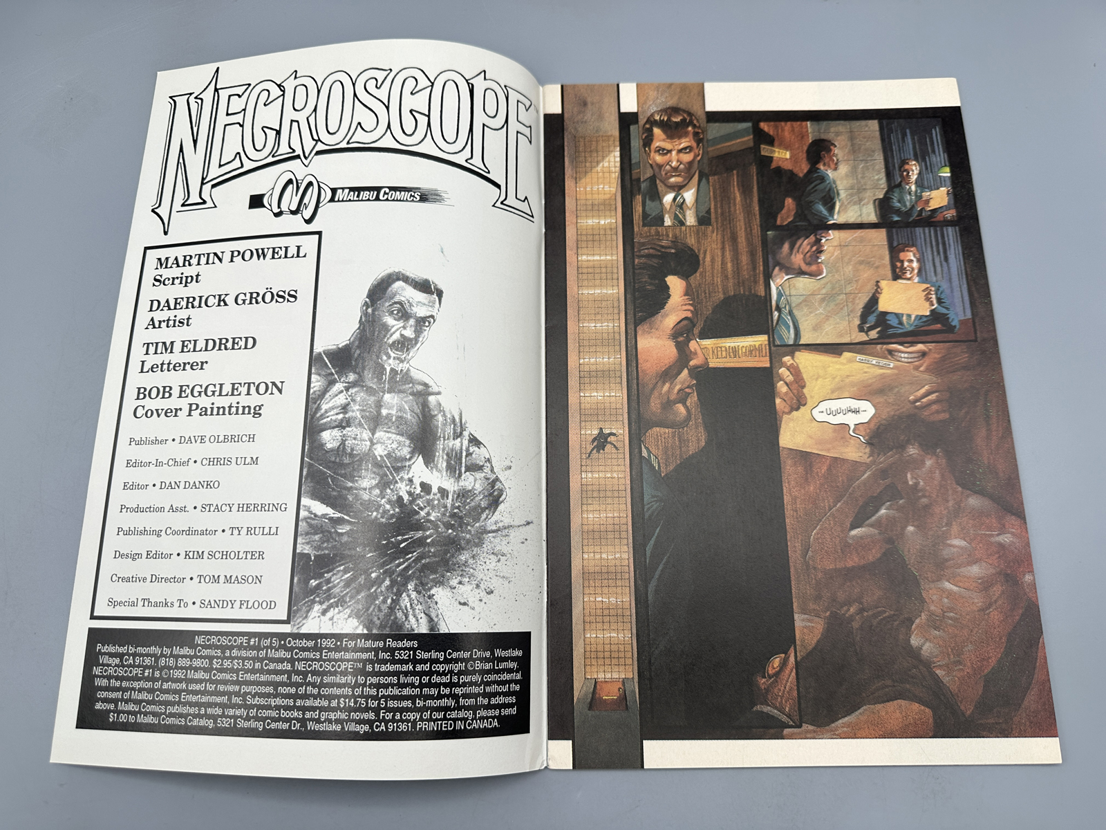 Malibu Comics, Tekno Comix, and Image Comics lot of 4 comics including Necroscope #1, I-Bots #7, Blood Legacy #2, and The Solution #5 (1992-