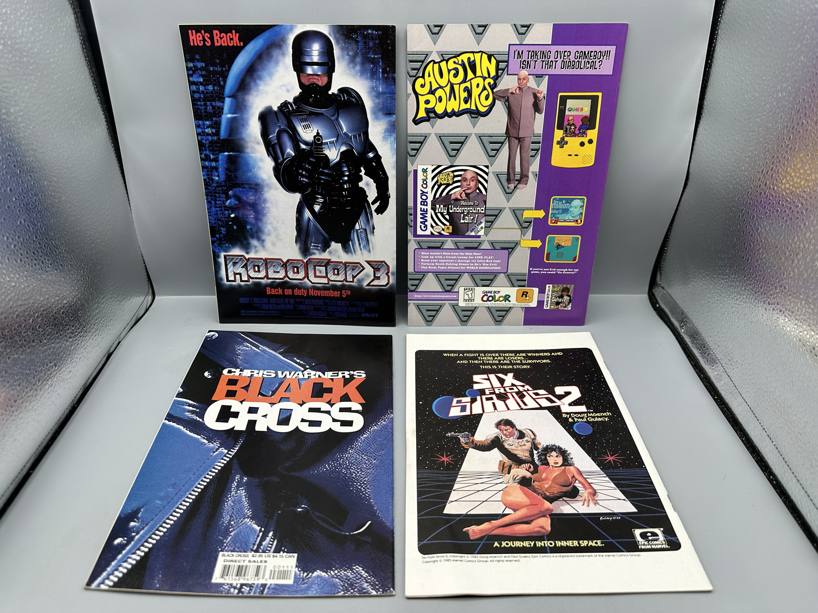 Marvel UK, Dark Horse, and Epic Comics lot of 4 comics including Buffy: Giles #1 (2000), Die-Cut #2 (1993), Black Cross #1 (1997), and The B