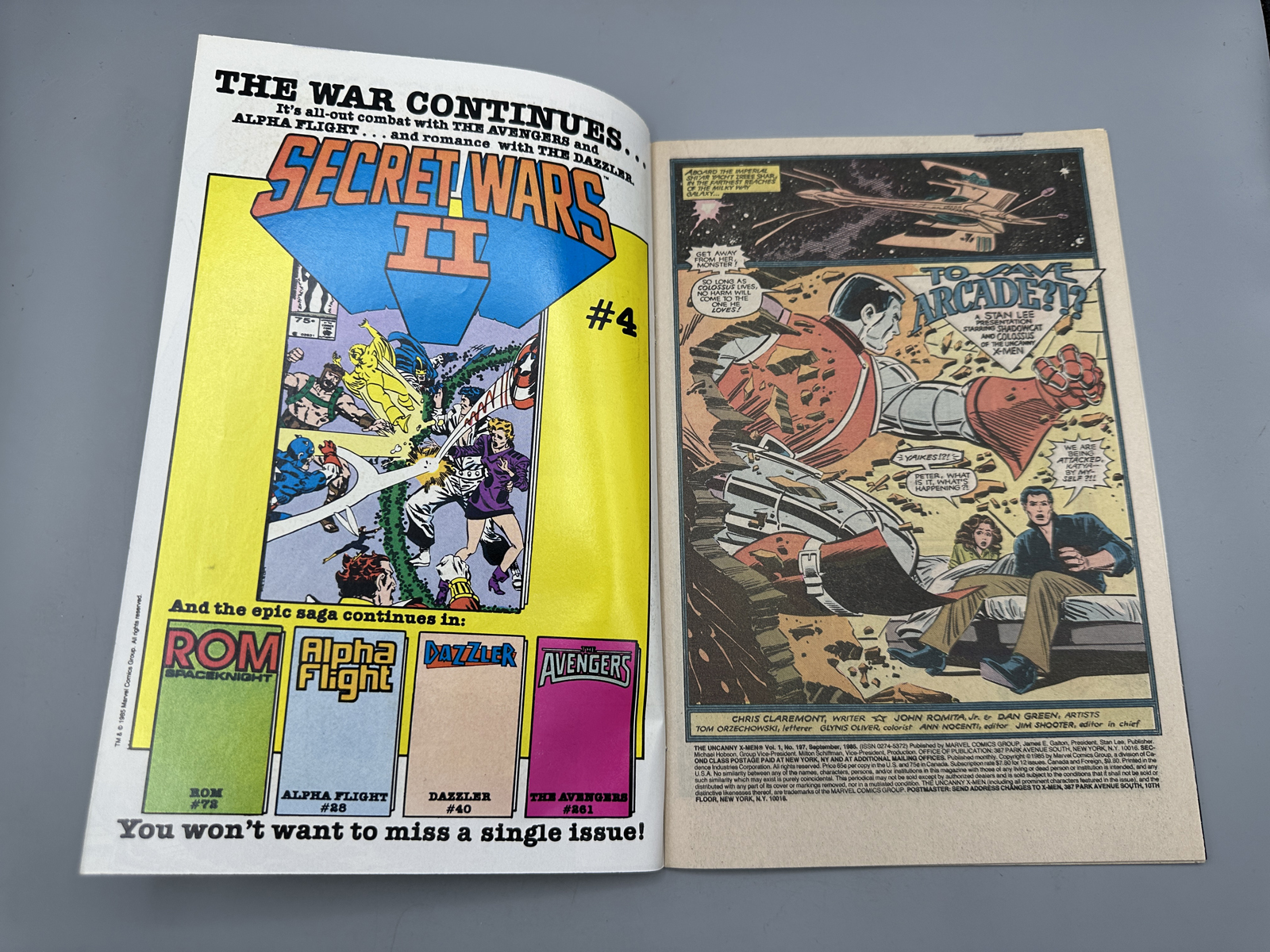 Marvel The Uncanny X-Men #197 September 1985 Doctor Doom Appearance