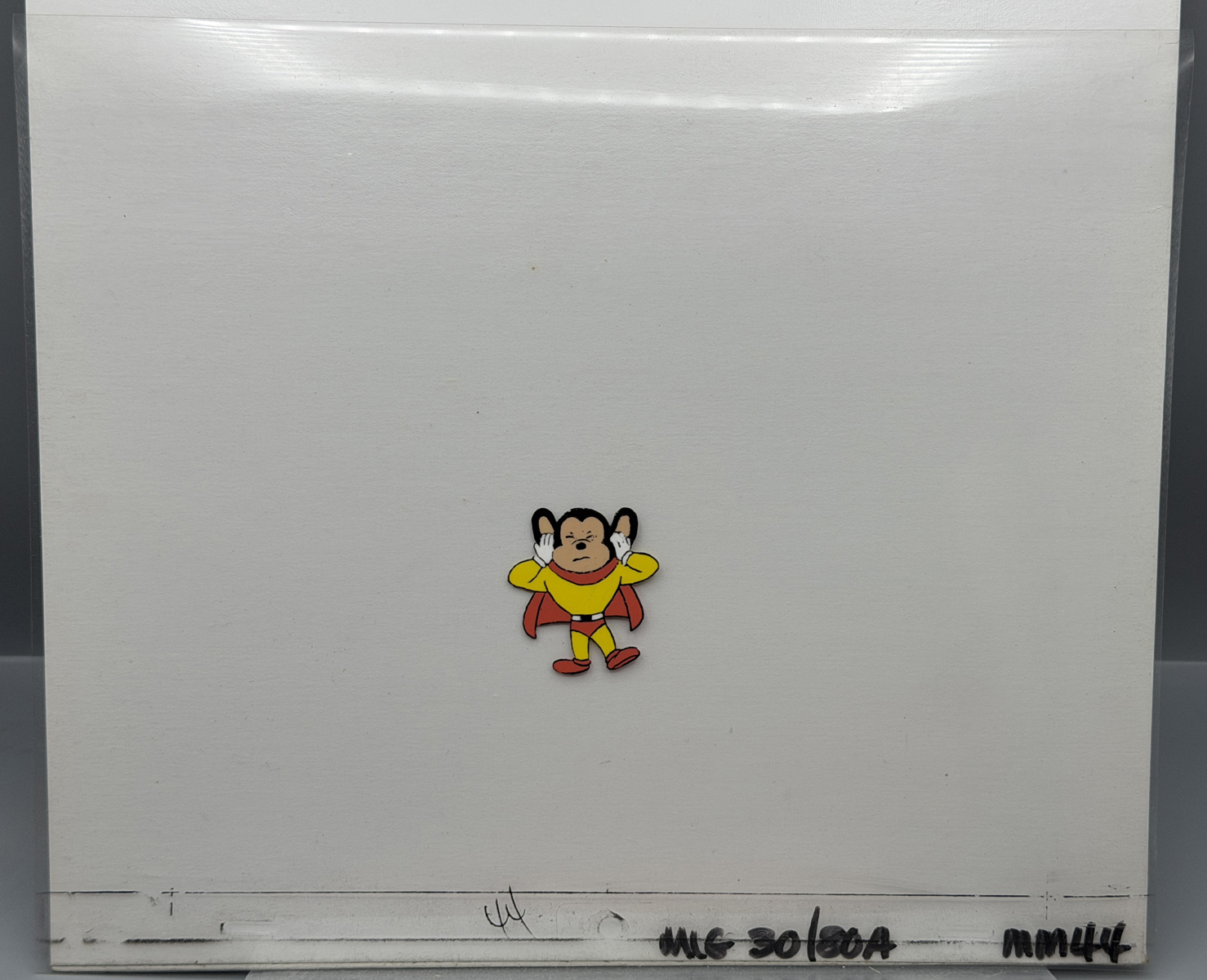 1979-80 Filmation Mighty Mouse & Oil Can Harry Original Hand-Painted Animation Cel Composite Setup - the background picture is a non-origina