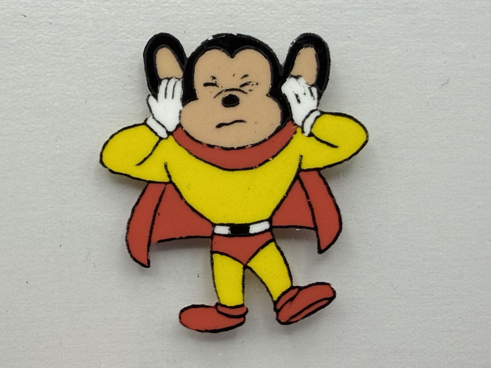 1979-80 Filmation Mighty Mouse & Oil Can Harry Original Hand-Painted Animation Cel Composite Setup - the background picture is a non-origina
