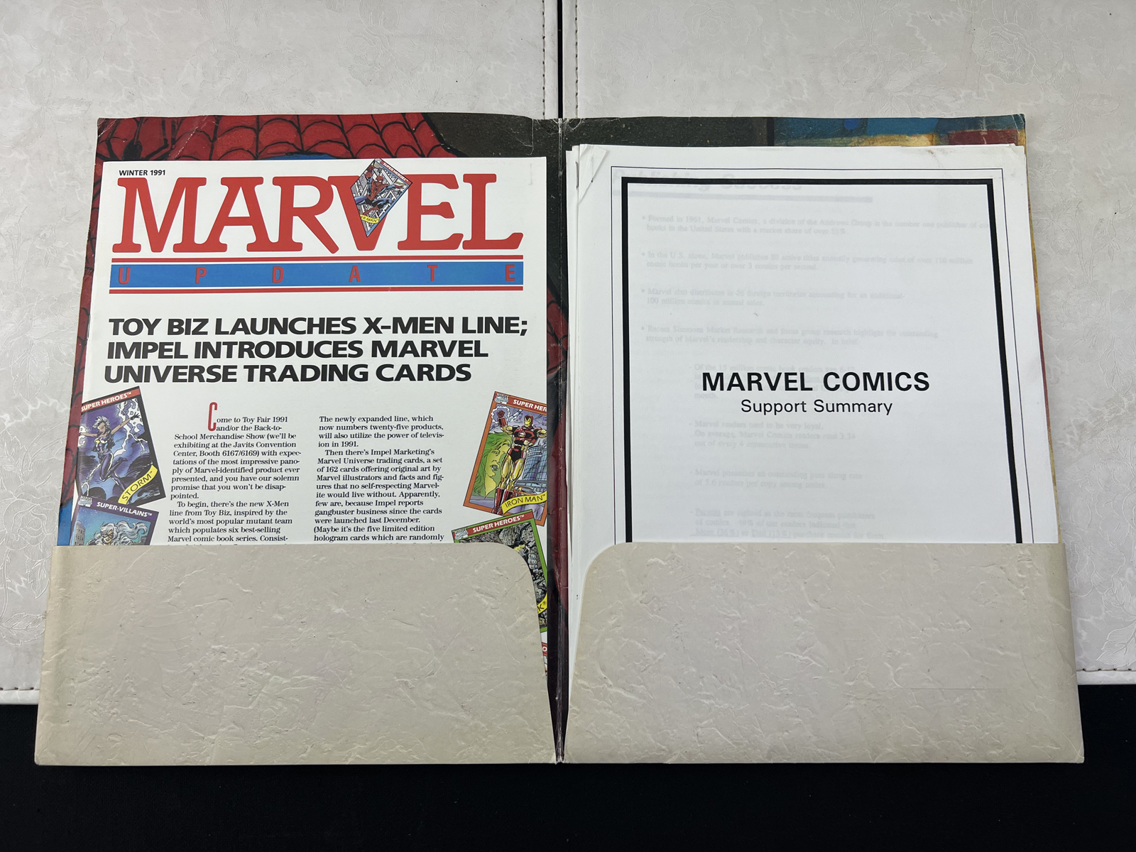1991 Marvel Comics Promotional Licensing Press Kit with Bill Sienkiewicz Art