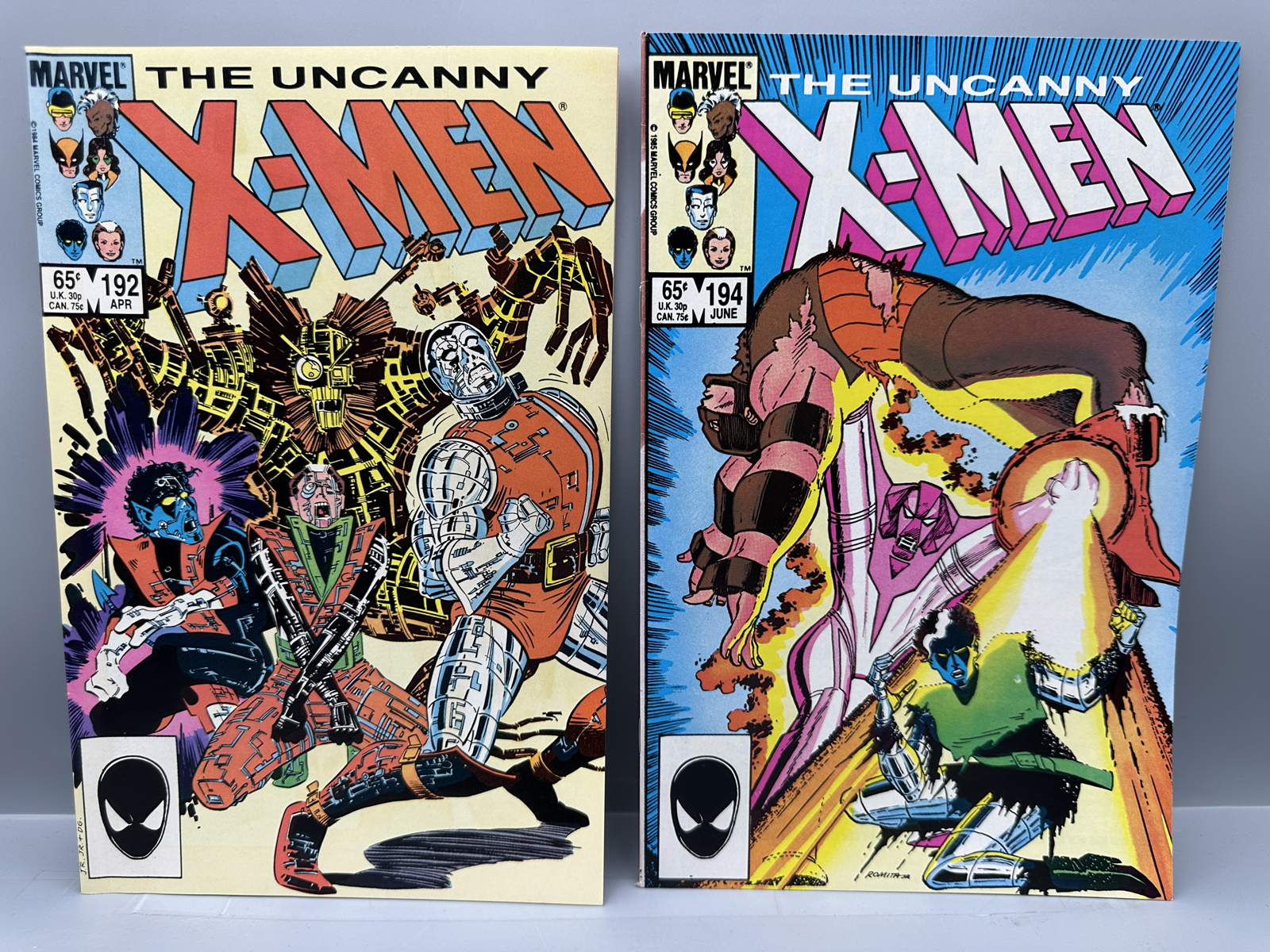 Marvel The Uncanny X-Men #192 and 194