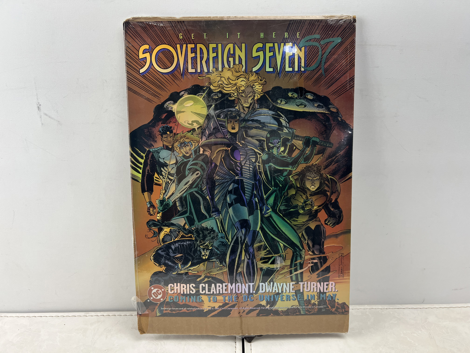 1995 DC Comics Sovereign Seven Promotional Retailer Standee