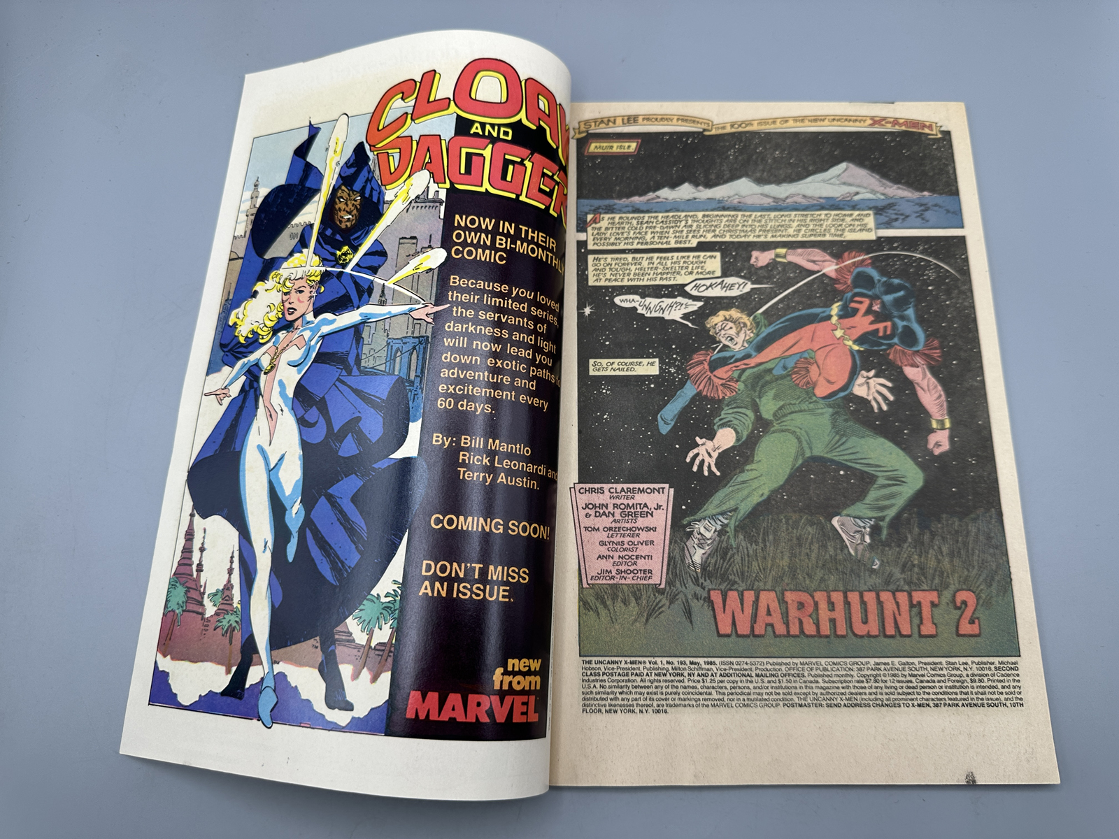 Marvel The Uncanny X-Men #193 (May 1985) - First appearance of Warpath in costume and Firestar in Marvel continuity